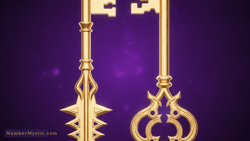 Two golden spirals intertwining representing numerology compatibility
