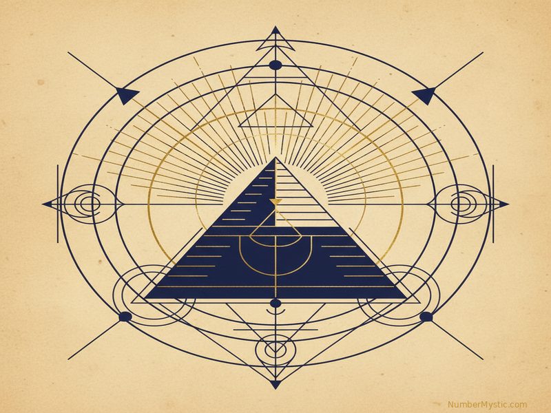 Mystical golden imagery representing life path number 8 energy