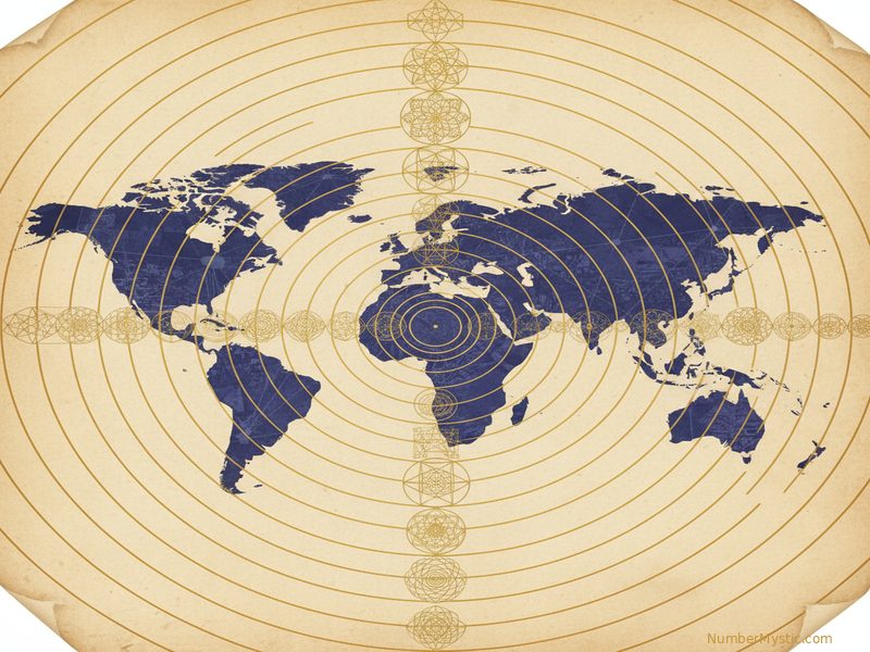 Mystical golden imagery representing life path number 9 energy