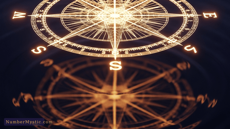 Mystical golden pathways representing life path numbers in numerology
