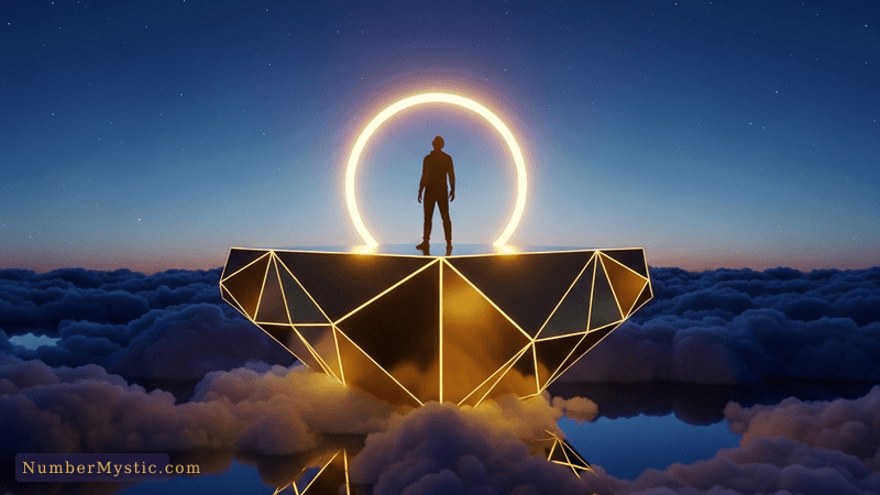 Mystical golden imagery representing life path number 1 energy