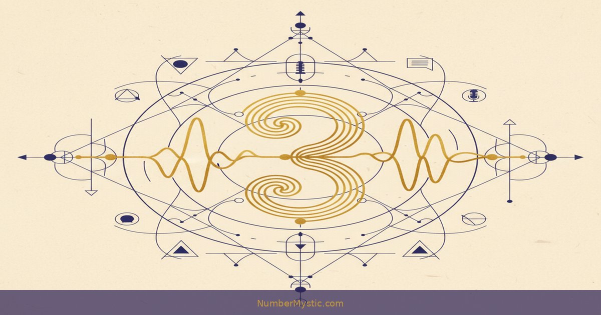 Mystical golden imagery representing life path number 3 energy