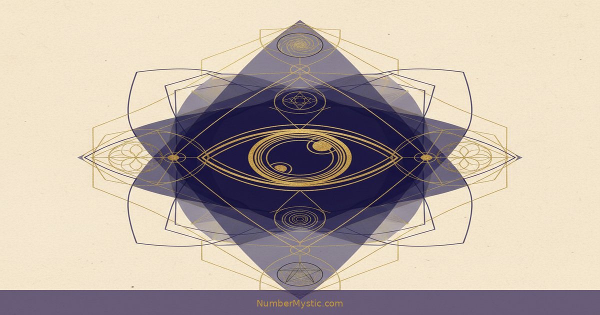 Mystical golden imagery representing life path number 7 energy