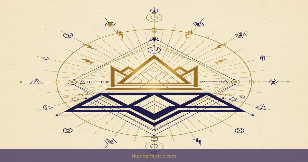Mystical golden imagery representing life path number 8 energy