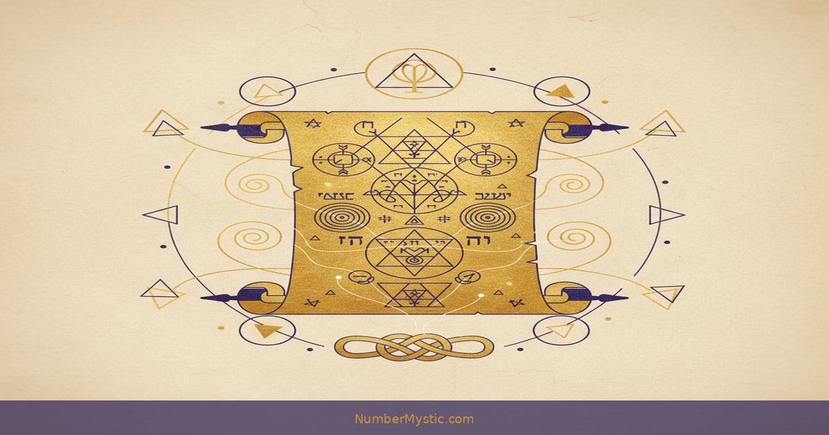 Golden scroll with star-shaped chart representing soul contract